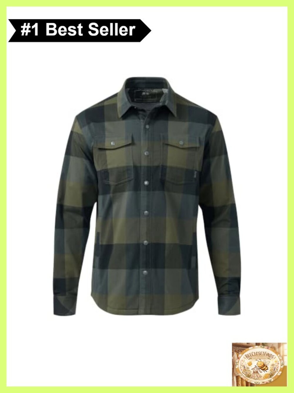 Sherpa Fleece Lined Flannel Shirt Jacket Snap Front Plaid Outdoor